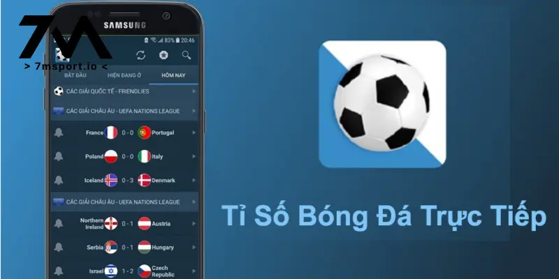Cách xem tỷ số bóng đá trực tuyến 7M